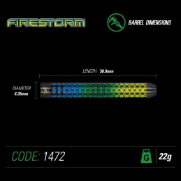 STEEL WINMAU FIRESTORM 22 GRAMMI