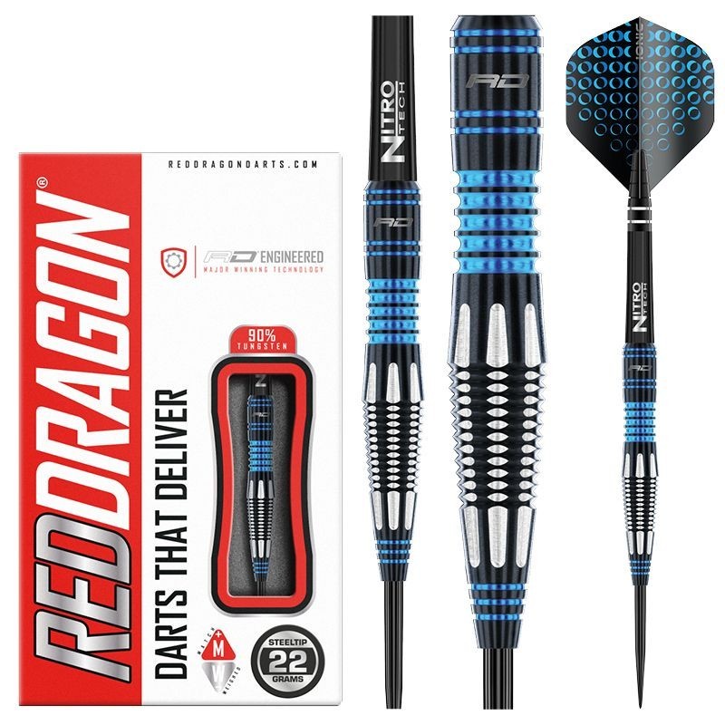 FRECCETTE STEEL WINMAU BLACK DIAMOND 22 GRAMMI